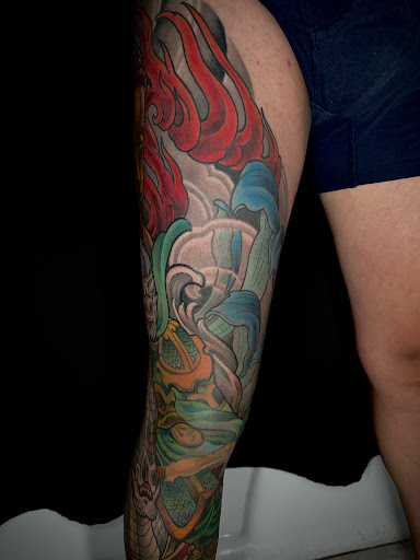 Explore chest and neck tattoo ideas, creative tattoo ideas in San Diego, available at Remington Tattoo Parlor