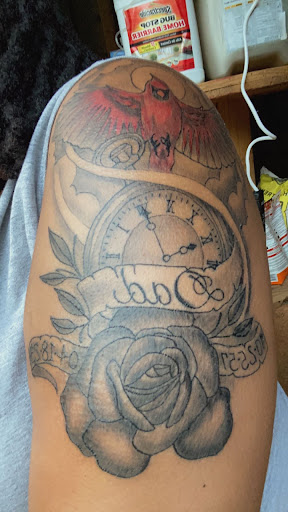 Explore spongebob and patrick tattoo ideas, creative tattoo ideas in Mauldin, available at Main Street Tattoo