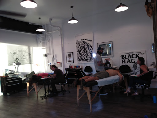 Explore hip thigh tattoo ideas, creative tattoo ideas in Venice, available at Lincoln Tattoo Company