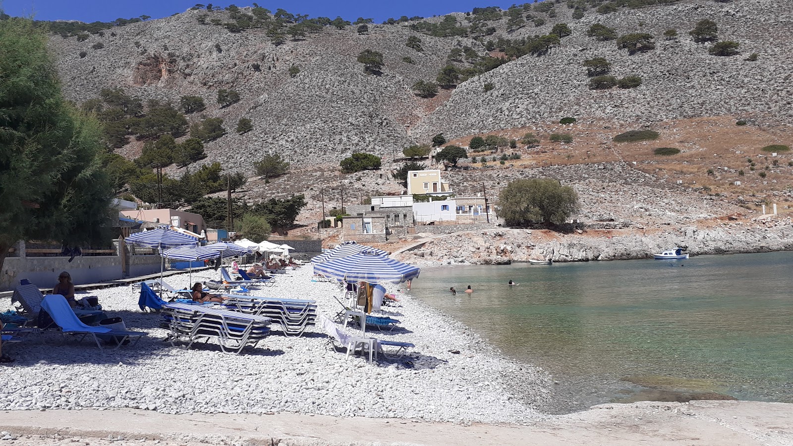 Marathounda Bay'in fotoğrafı dağlarla çevrili