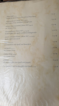 Menu / carte de Weinhaus Fuchs à Eibelstadt