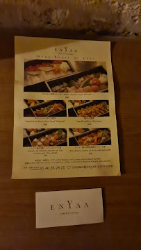 EnYaa à Paris menu