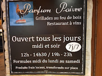 Parfum Poivre à Granville menu