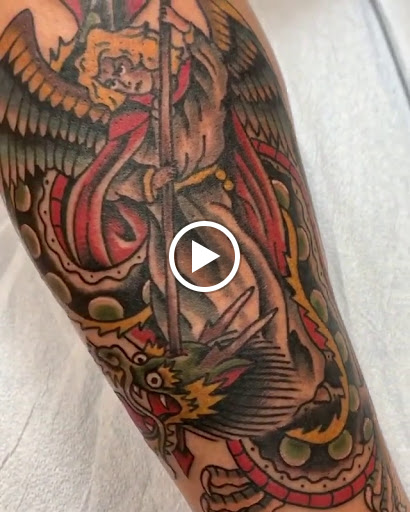 Explore hunting sleeve tattoo ideas, creative tattoo ideas in Vista, available at American Tattoo Vista