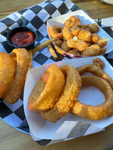 Onion rings and cheese curds 