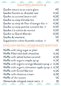 Menu du La Baie Les Gaufres à Saint-Valery-sur-Somme