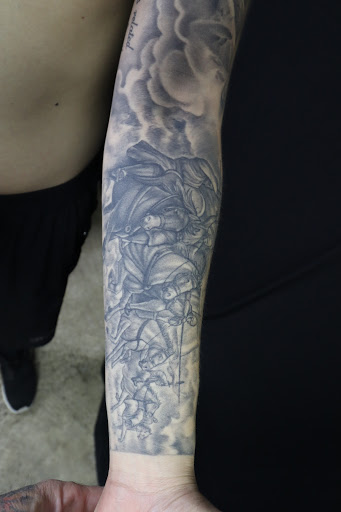 Explore friday the 13th jason tattoo ideas, creative tattoo ideas in Des Moines, available at Skin Kitchen Tattoo