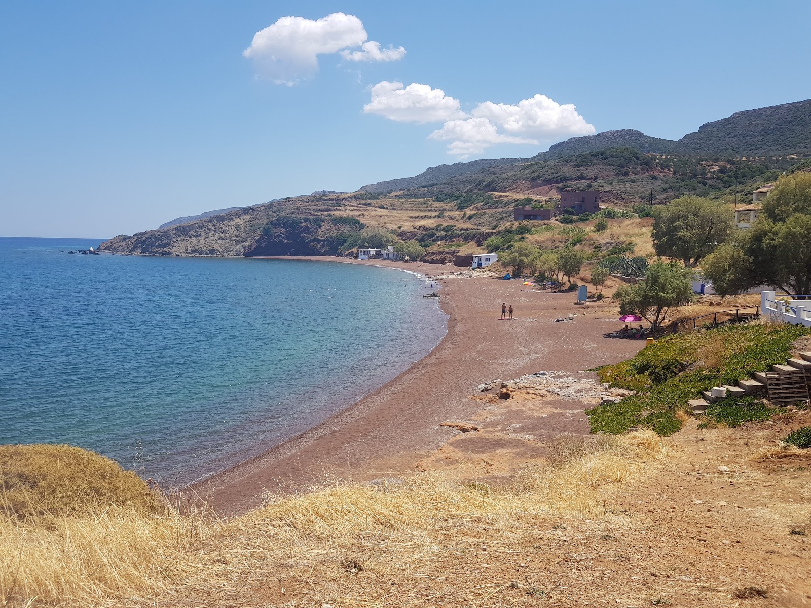 Photo de Paralia Firi Ammos avec caillou brun de surface