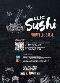 Carte du Clic sushi - Poke à Triel-sur-Seine