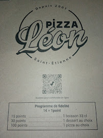 Carte du Pizza Léon à Saint-Étienne