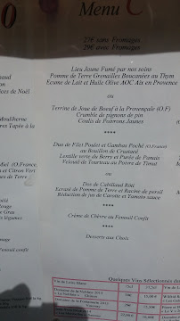 Les Années 30 à Chinon menu