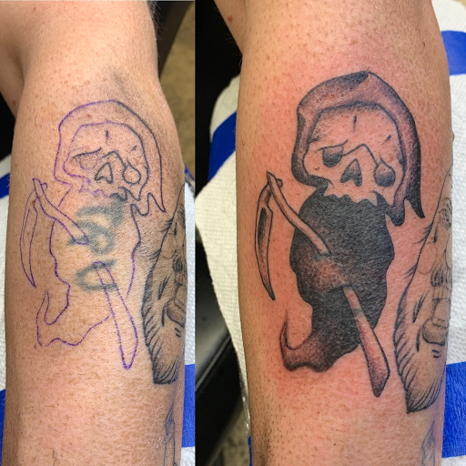 Explore sibling tattoo ideas, creative tattoo ideas in Sanford, available at Luv Ink