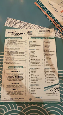 Carte du Pokeria Tiburon à Castellammare di Stabia