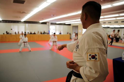 Taekwondo competition area Anaheim