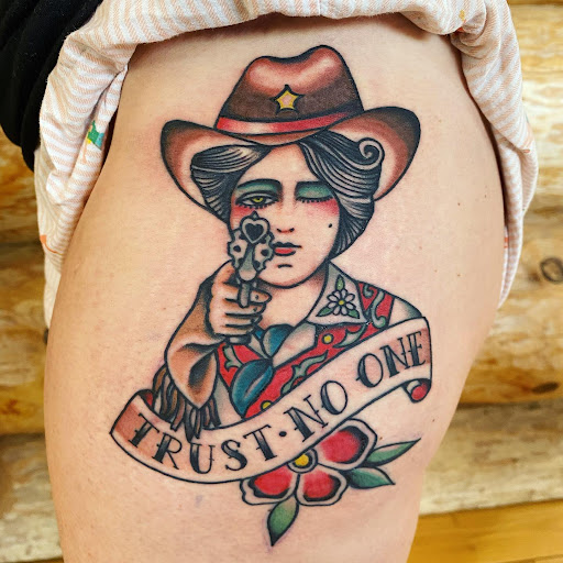 Explore princess mononoke tattoo ideas, creative tattoo ideas in Ironwood, available at Iron Ink Tattoos