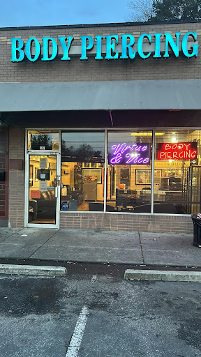 Explore tattoo ideas for men thigh, creative tattoo ideas in Atlanta, available at Virtue and Vice Body Piercing