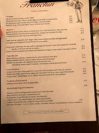 Franchin à Nice menu