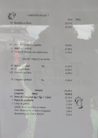 Menu du Restaurante Chuva à Barcelos