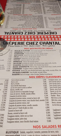 Crêperie Chantal à Saint-Malo menu