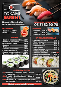 Menu / carte de TOKAMI SUSHI à Romans-sur-Isère