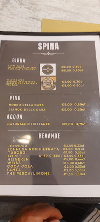 Menu du Pizzeria Su e Giù à Isola del Liri