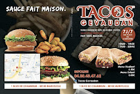 Carte du Tacos Gevaudan à Marvejols