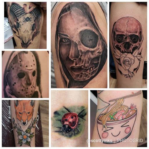 Explore tattoo ideas over scars, creative tattoo ideas in Sheridan, available at Beard N Lady Tattoo