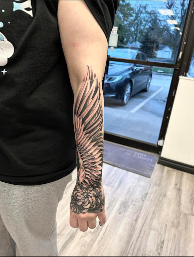 Explore color sleeve tattoo ideas, creative tattoo ideas in Rockwood, available at Lake state tattoo co
