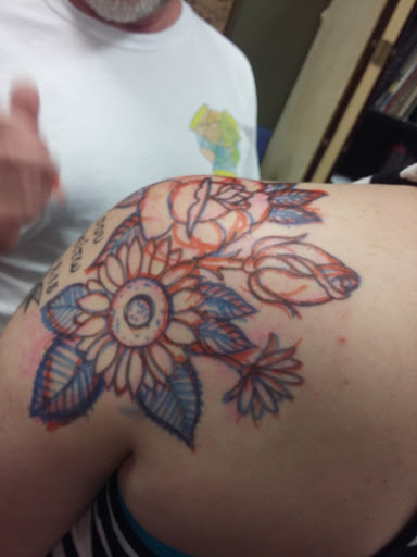 Explore forearm tattoo filler ideas, creative tattoo ideas in Fort Worth, available at Royal 1 Tattoos