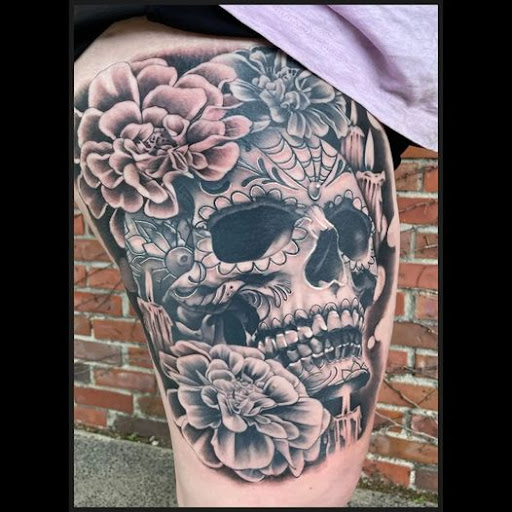 Explore three percenter tattoo ideas, creative tattoo ideas in Omaha, available at Collective Hive Tattoo