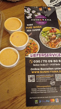 Restaurant de sushis Sushi Yana Zehlendorf à Berlin (le menu)