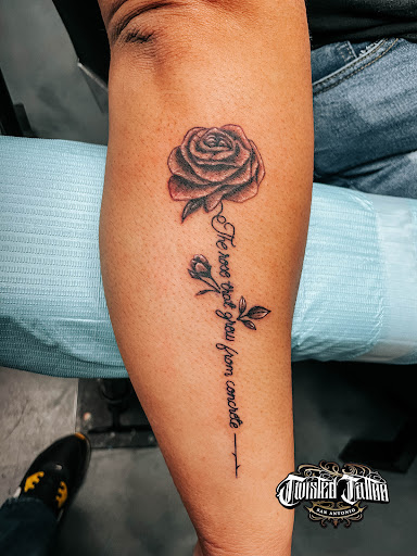 Explore eagle and flag tattoo ideas, creative tattoo ideas in San Antonio, available at Twisted Tattoo