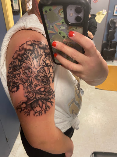 Explore griffin tattoo ideas, creative tattoo ideas in Roanoke, available at Asylum Studios