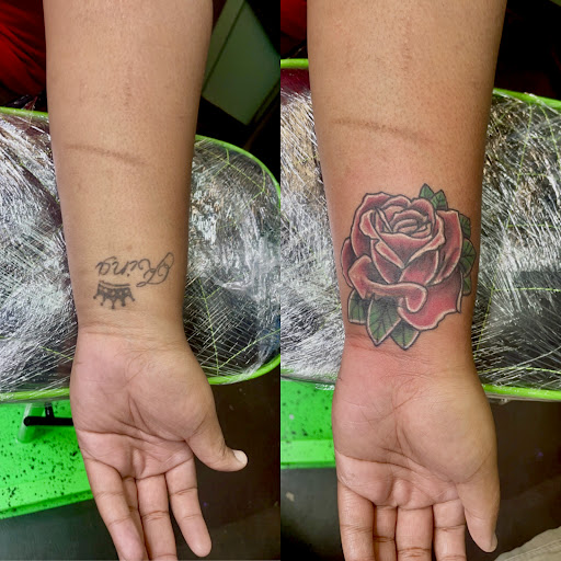 Explore awesome sleeve tattoo ideas, creative tattoo ideas in Meridian, available at Creative Pain Tattoo Studio
