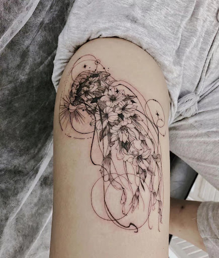 Explore script tattoo ideas, creative tattoo ideas in Orange, available at Baron Art Tattoo