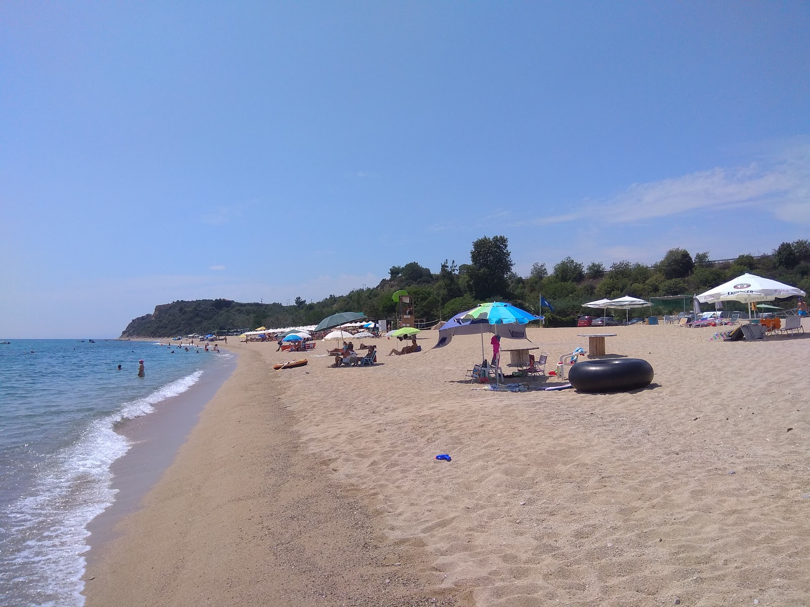 Photo de Sarakina beach avec droit et long