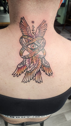 Explore daddy daughter tattoo ideas, creative tattoo ideas in Moline, available at Thistle and Thorn Tattoo