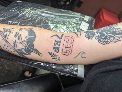 Explore husband's name tattoo ideas, creative tattoo ideas in Saint Petersburg, available at Foolish Pride Tattoo Co.