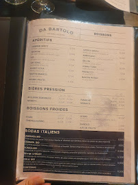 Osteria Pizzeria da Bartolo à Bordeaux menu