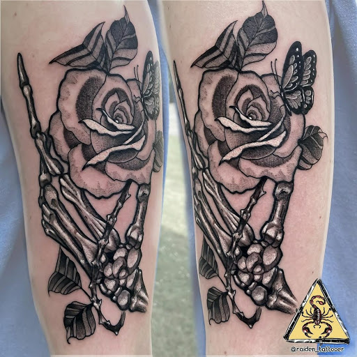 Explore prayer tattoo ideas, creative tattoo ideas in Calhoun, available at A Sailors Grave Tattoo Parlor