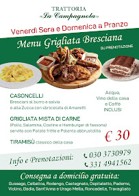 Trattoria La Campagnola à Gussago menu