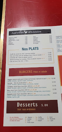 Restaurant L'assassin à Paris (le menu)