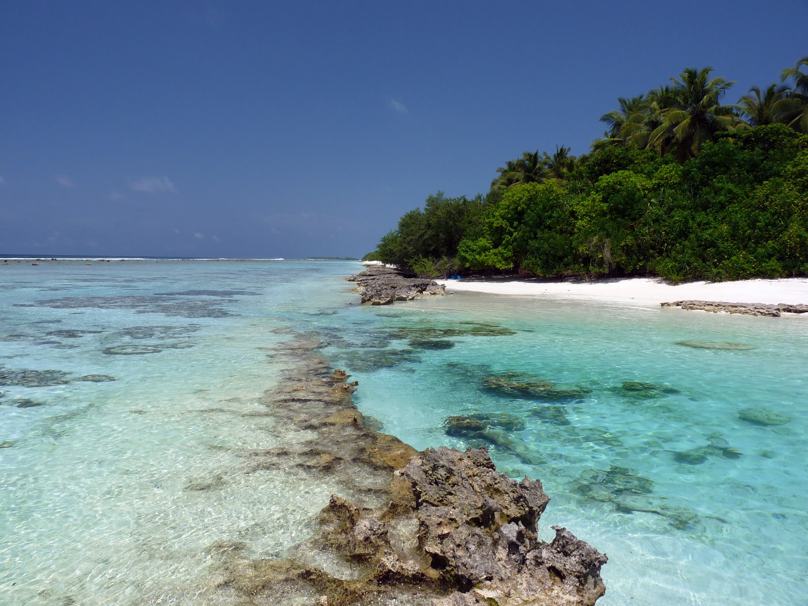 Photo of Dhidhdhoo Island Beach with long straight shore