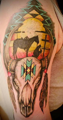 Explore inner elbow tattoo ideas, creative tattoo ideas in Osceola, available at Valley Of The Inkd