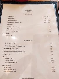Restaurant turc Kehribar à Paris - menu / carte