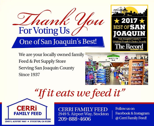 Animal Feed Store «Cerri Family Feed», reviews and photos, 2949 S Airport Way, Stockton, CA 95206, USA