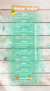 Carte du Piadineria Chiosco Giardini à Riccione