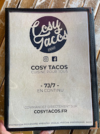 Cosy Tacos Bastide à Bordeaux carte