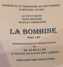 Restaurant Le Petit Bociu à Boucieu-le-Roi (la carte)