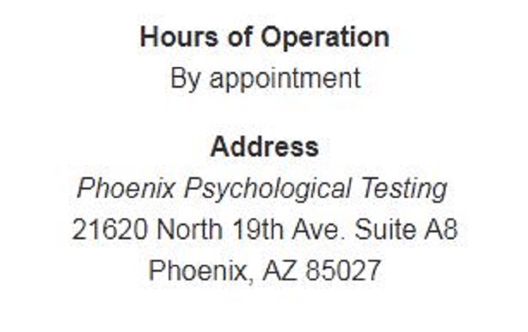 Phoenix Psychological Testing